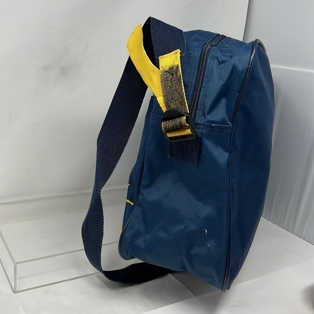 Emilio Pucci 1970’s Nylon Blue Yellow Crossbody Large Zip Tote Bag - Picture 8 of 12